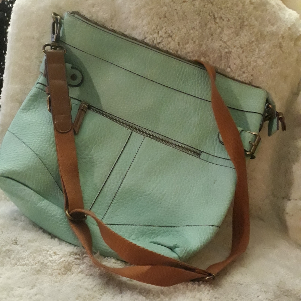 Aqua blue purse